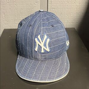 New Era Navy Pinstripe Baseball Cap